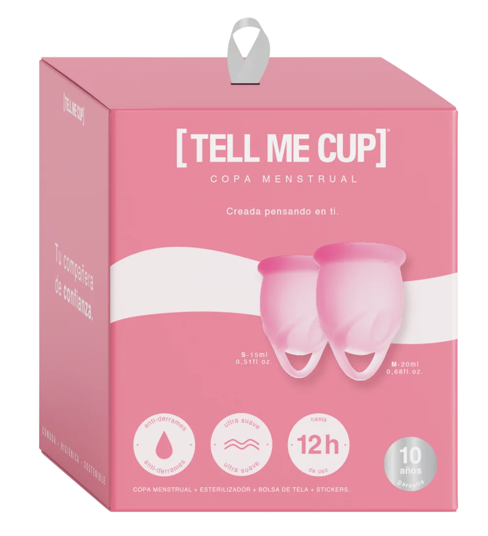 TELL ME TEST Copa menstrual rosa